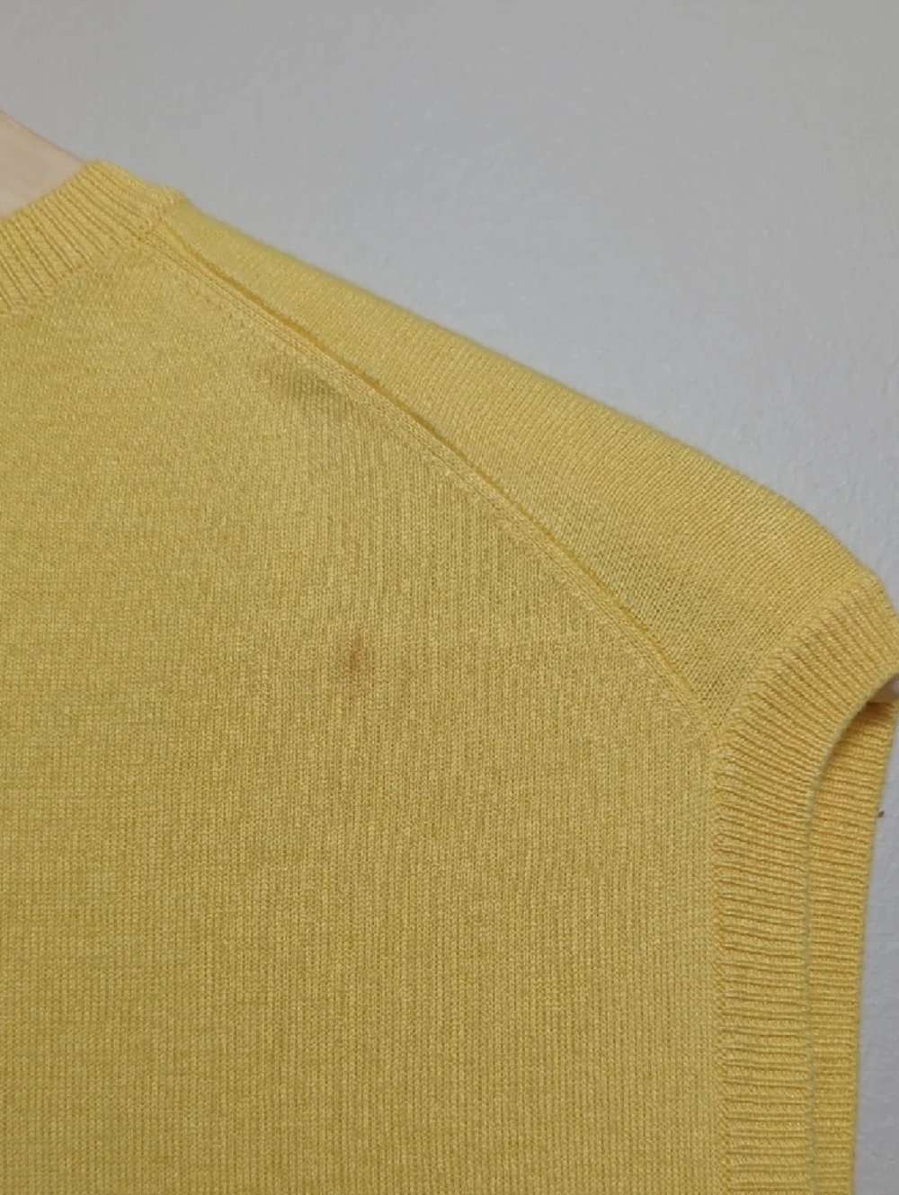 Vintage 90s Polo Ralph Lauren Yellow Pima Cotton Knit Sweater Vest Navy Pony XL‎